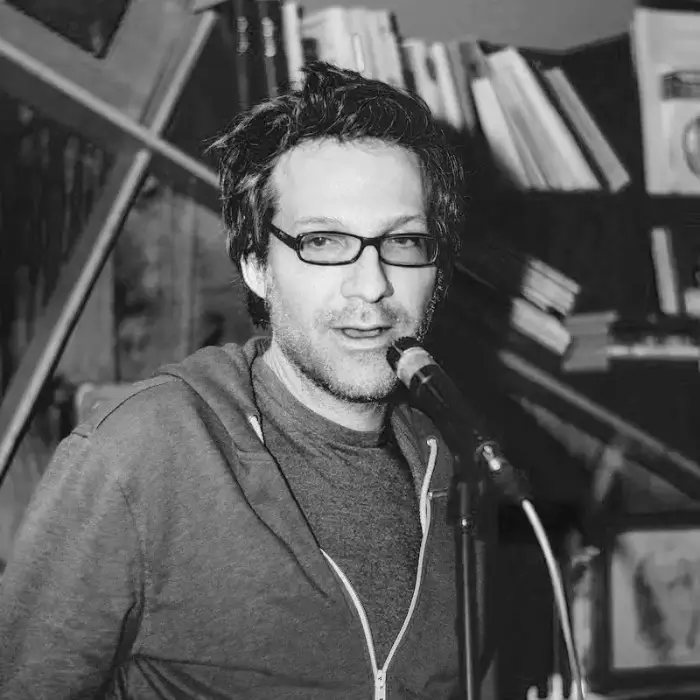 Writer Max Sheridan reading flash fiction